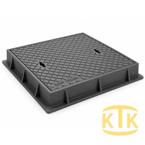 Döküm Rögar Kapağı Takımı Ø600 mm D400 (DKT-600-D9) - Fibretech Kompozit