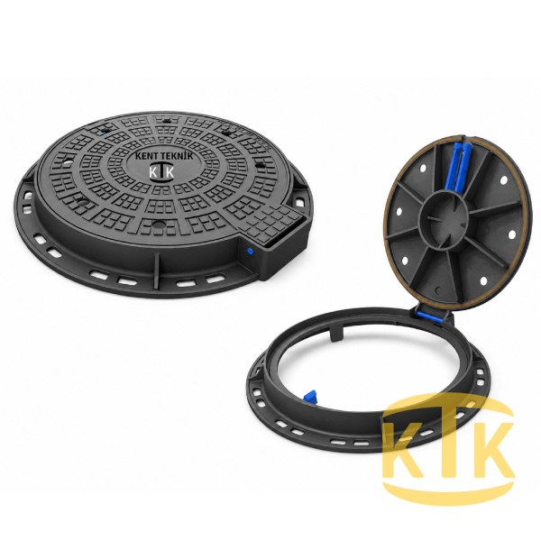 Döküm Rögar Kapağı Takımı Ø600 mm 100° C250 (DKT-600-C2) - Fibretech Kompozit