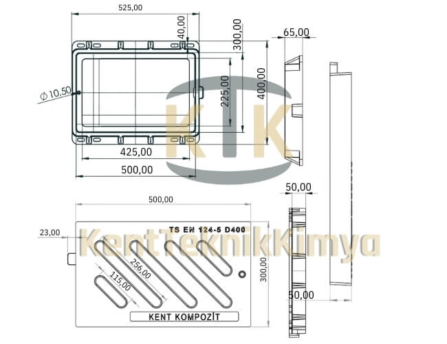 Kompozit Yağmur Suyu Izgarası Takımı 300x500 mm D400 (KIT-3050-D-D400) - Fibretech Kompozit