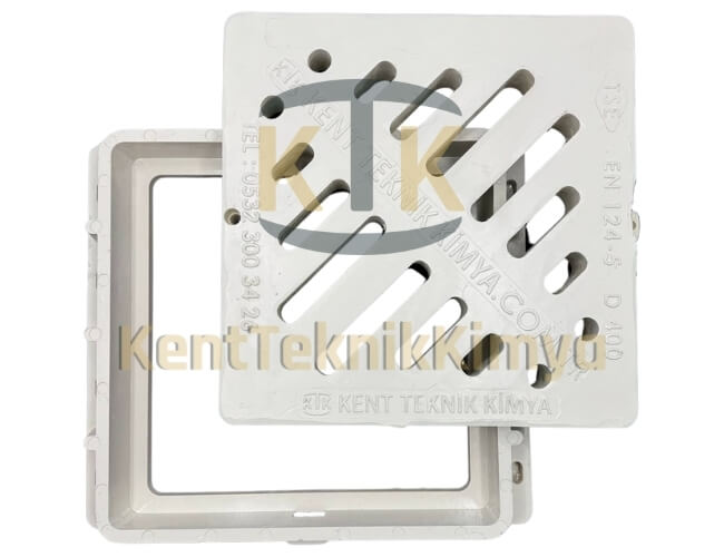 Kompozit Yağmur Suyu Izgarası Takımı 500x500 mm D400 (KIT-5050-D-D400) - Fibretech Kompozit