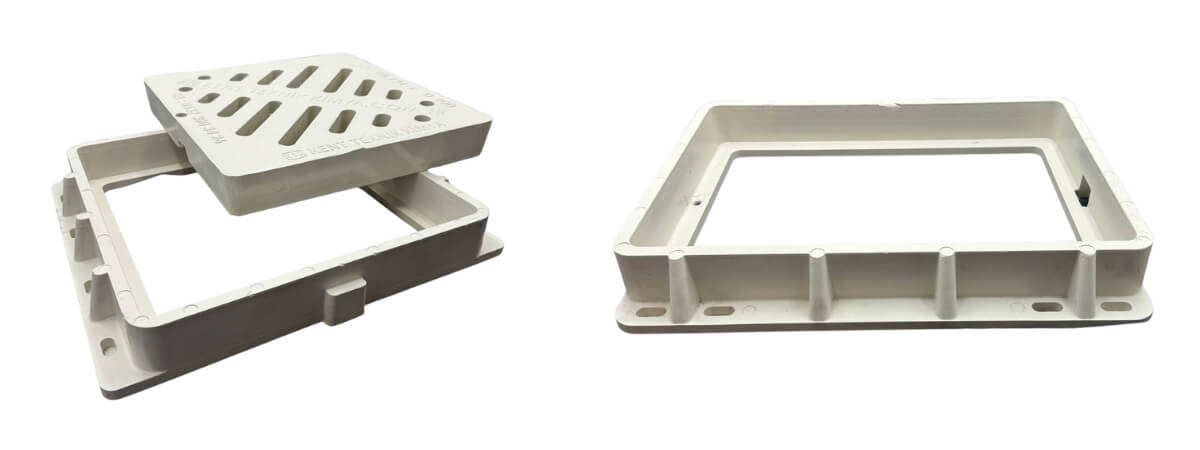 Fibretech Kompozit Yağmur Suyu Izgarası 600x600 mm D400 - KIT-6060-D-D400 - Fibretech Kompozit