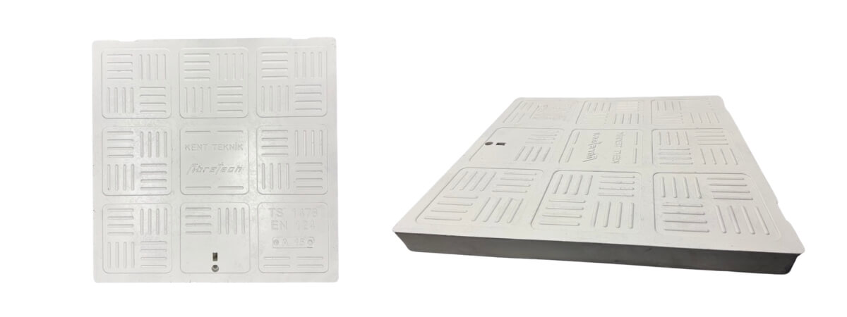 Fibretech Kompozit Kare Rögar Kapağı 560x560 mm C250 - KKT-560-C-C250 - Fibretech Kompozit