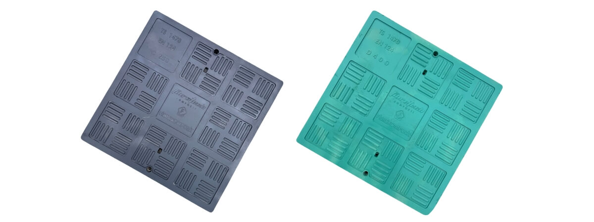 Fibretech Kompozit Kare Rögar Kapağı 670x670 mm B125 - KKT-670-B-B125 - Fibretech Kompozit