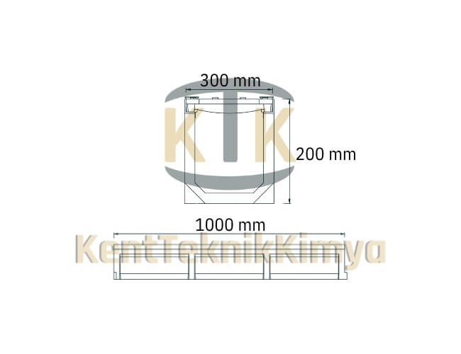 Kompozit Drenaj Kanalı 300x1000x200 mm (KKT-3020-DK) - Fibretech Kompozit