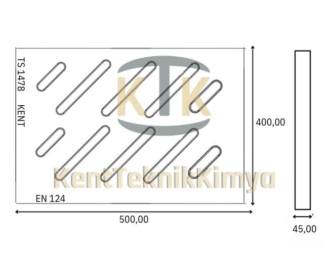 Kompozit Yağmur Suyu Izgarası Takımı 400x500 mm B125 (KIT-4050-B-B125) - Fibretech Kompozit