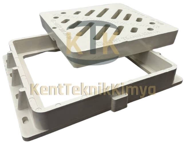 Kompozit Yağmur Suyu Izgarası Takımı 600x600 mm D400 (KIT-6060-D-D400) - Fibretech Kompozit
