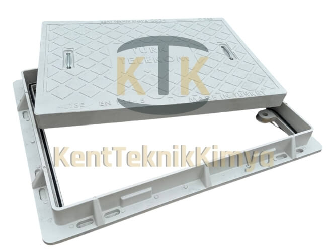 Kompozit Dikdörtgen Rögar Kapağı Takımı 600x800 mm B125 (KKT-6080-B-B125) - Fibretech Kompozit