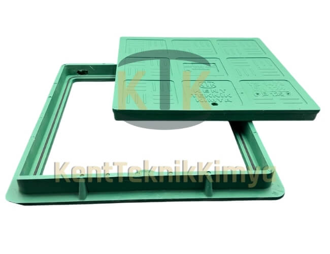 Kompozit Kare Rögar Kapağı Takımı 500x500 mm A15 (KKT-500-A-A15) - Fibretech Kompozit