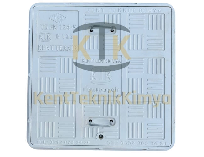 Kompozit Kare Rögar Kapağı Takımı 600x600 mm B125 (KKT-6060-B-B125) - Fibretech Kompozit