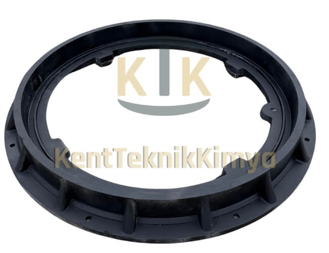 Kompozit Yuvarlak Rögar Kapağı Takımı Ø 600 mm D400 (KKT-600-69D-D400) - Fibretech Kompozit