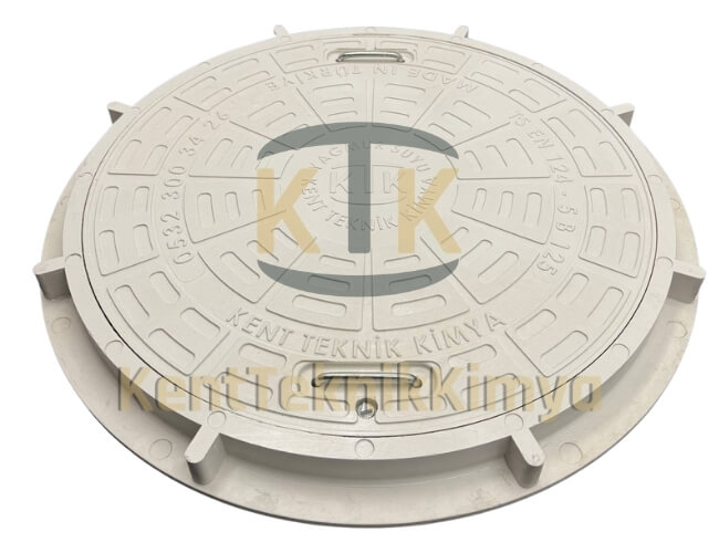 Kompozit Yuvarlak Rögar Kapağı Takımı Ø600 mm Eko Serisi B125 (KKT-600-EKO-5B-B125) - Fibretech Kompozit