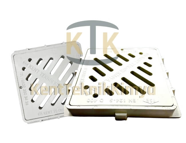 Kompozit Yağmur Suyu Izgarası Takımı 500x500 mm D400 (KIT-5050-D-D400) - Fibretech Kompozit